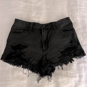 A&F Distressed Denim Shorts